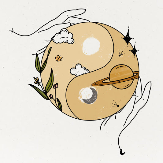 Moon And Saturn
